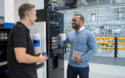 BRITA PURITY C500 Quell ST installed beside professional vending equipment