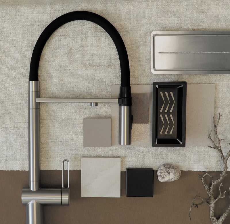Deante Magnetic 3 Way Filtered Water Tap with Pull Out Hose