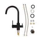 Deante Swan Neck 3 Way Filtered Water Tap in Matt Black