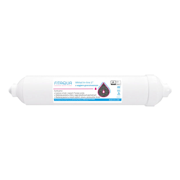 Fit Aqua Inline Granular Activated Carbon Filter - 1/4" Push Fit - Filter Flair
