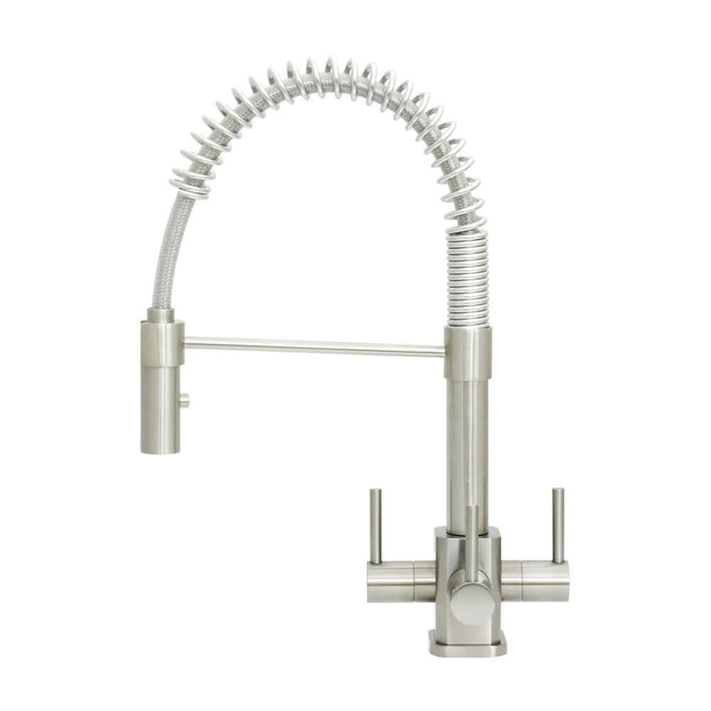 Acquapuro Milano SQ 3 Way Filtered Water Tap in Brushed Steel - Filter Flair