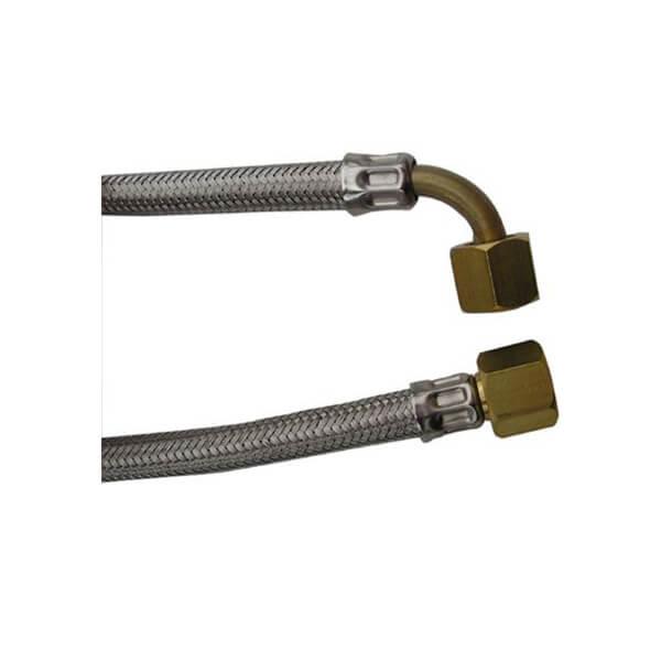 Braided Hose - 3/8" F Straight x 3/8" F Elbow - 1.5M - Filter Flair