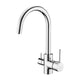 Deante Swan Neck 3 Way Filtered Water Tap in Chrome - Filter Flair