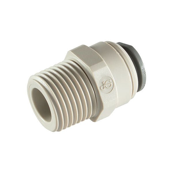 John Guest Male Adaptor - 1/2" Male NPTF x 3/8" Push Fit - Filter Flair