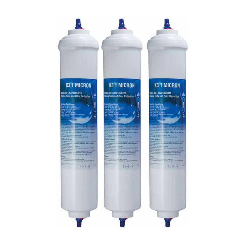 Microfilter K3 1 Micron Carbon Block Inline Water Filter - 1/4" Push Fit - Filter Flair