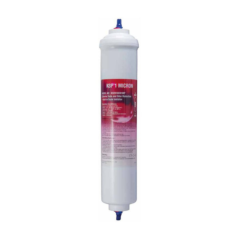 Microfilter K3P 1 Micron Carbon Block Water Filter with Scale Inhibitor - 1/4" Push Fit - Filter Flair