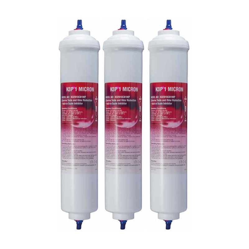 Microfilter K3P 1 Micron Carbon Block Water Filter with Scale Inhibitor - 1/4" Push Fit - Filter Flair