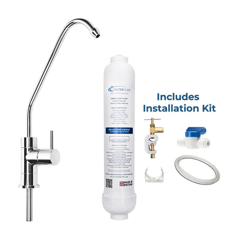Under Sink Water Filter System with Long Reach Tap - Filter Flair